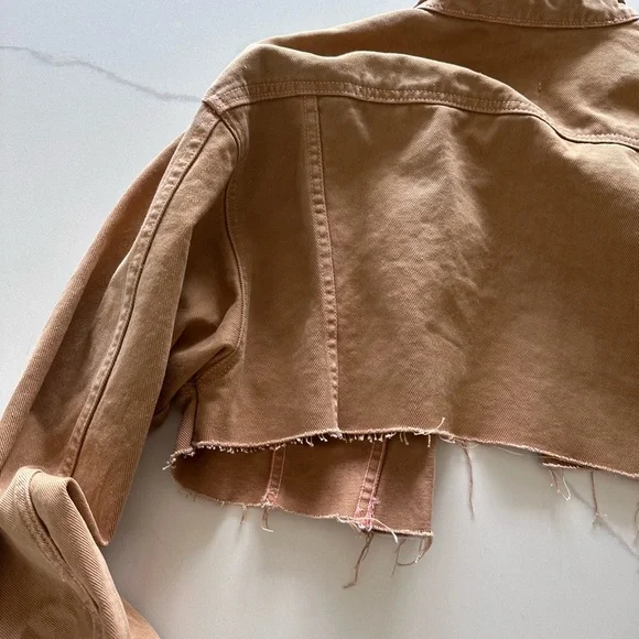 Urban Outfitters Cropped Brown Denim Jacket - Picture 5 of 5